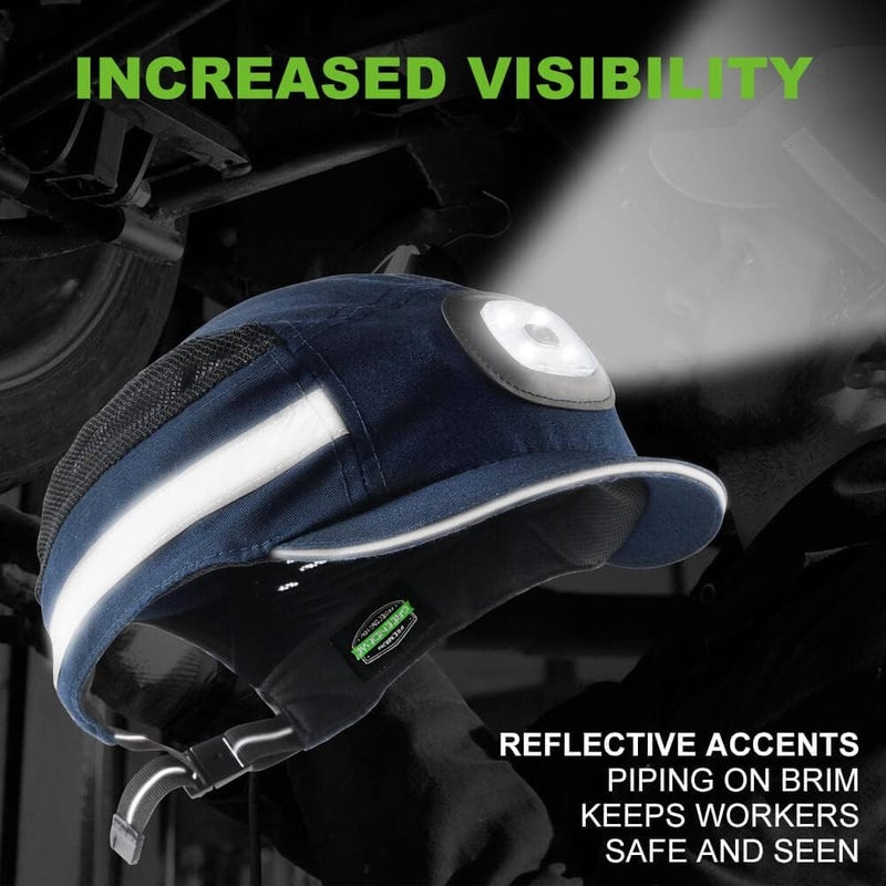 GREEN DEVIL Bump Cap for Safety Baseball Cap Style Hard Hats for Adult Men Women Breathable Lightweight Safety Hat for Head Protection with Reflective Stripes - Image 5